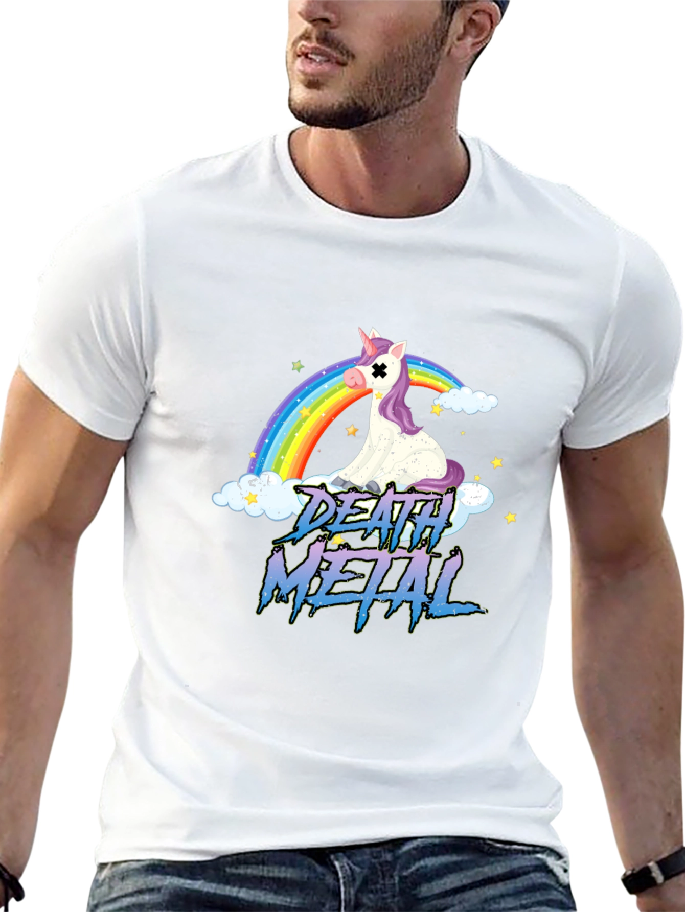 Death Metal Unicorn Rainbow T-Shirt