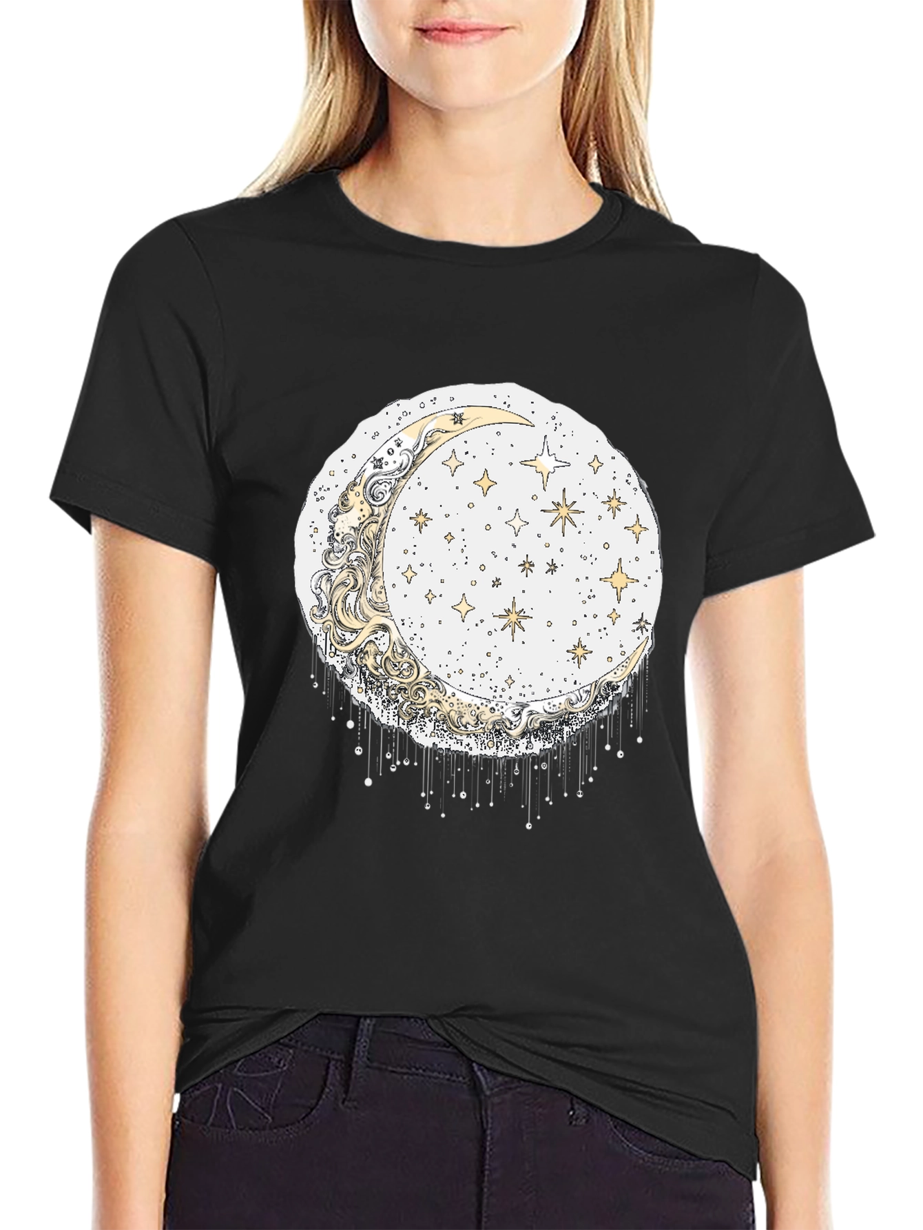 Celestial Moon & Stars Graphic Tee