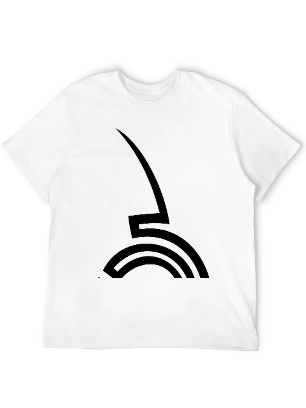 Modern Graphic Tee - Abstract Logo Black T-Shirt
