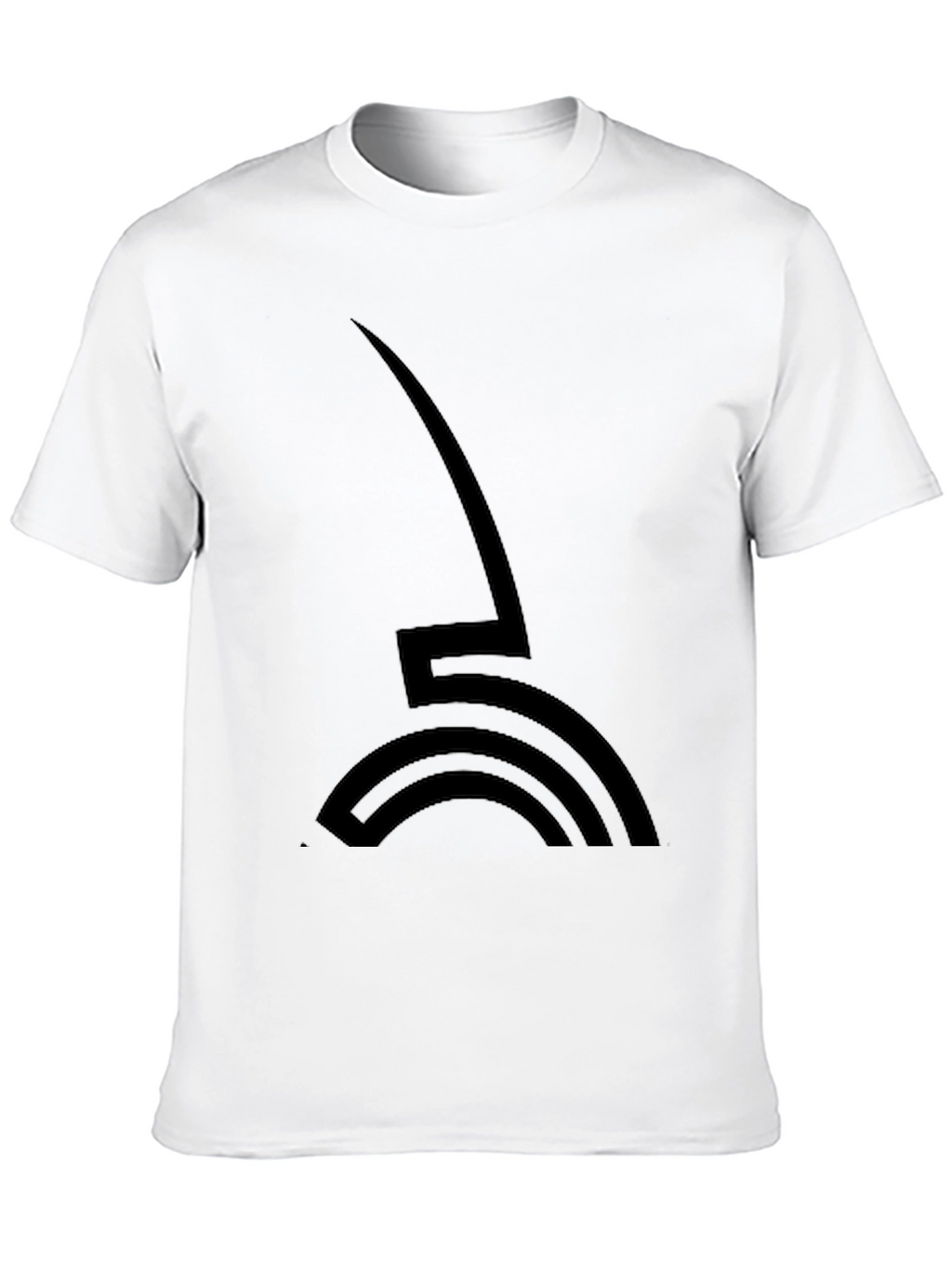 Modern Graphic Tee - Abstract Logo Black T-Shirt