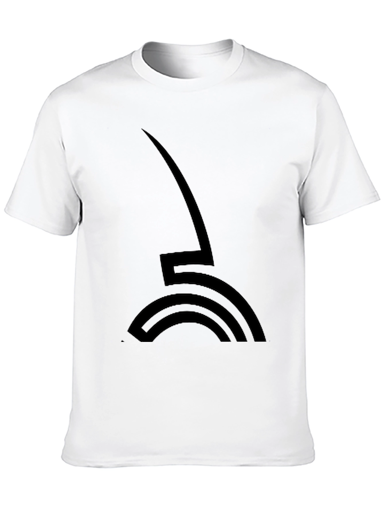 Modern Graphic Tee - Abstract Logo Black T-Shirt