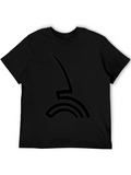 Modern Graphic Tee - Abstract Logo Black T-Shirt