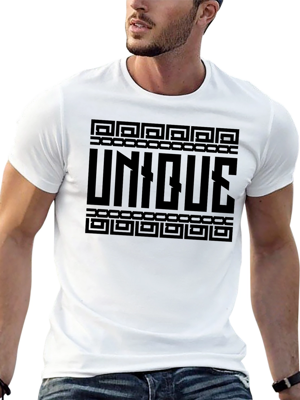 Unique Graphic Tee - Black Stylish Cotton Shirt