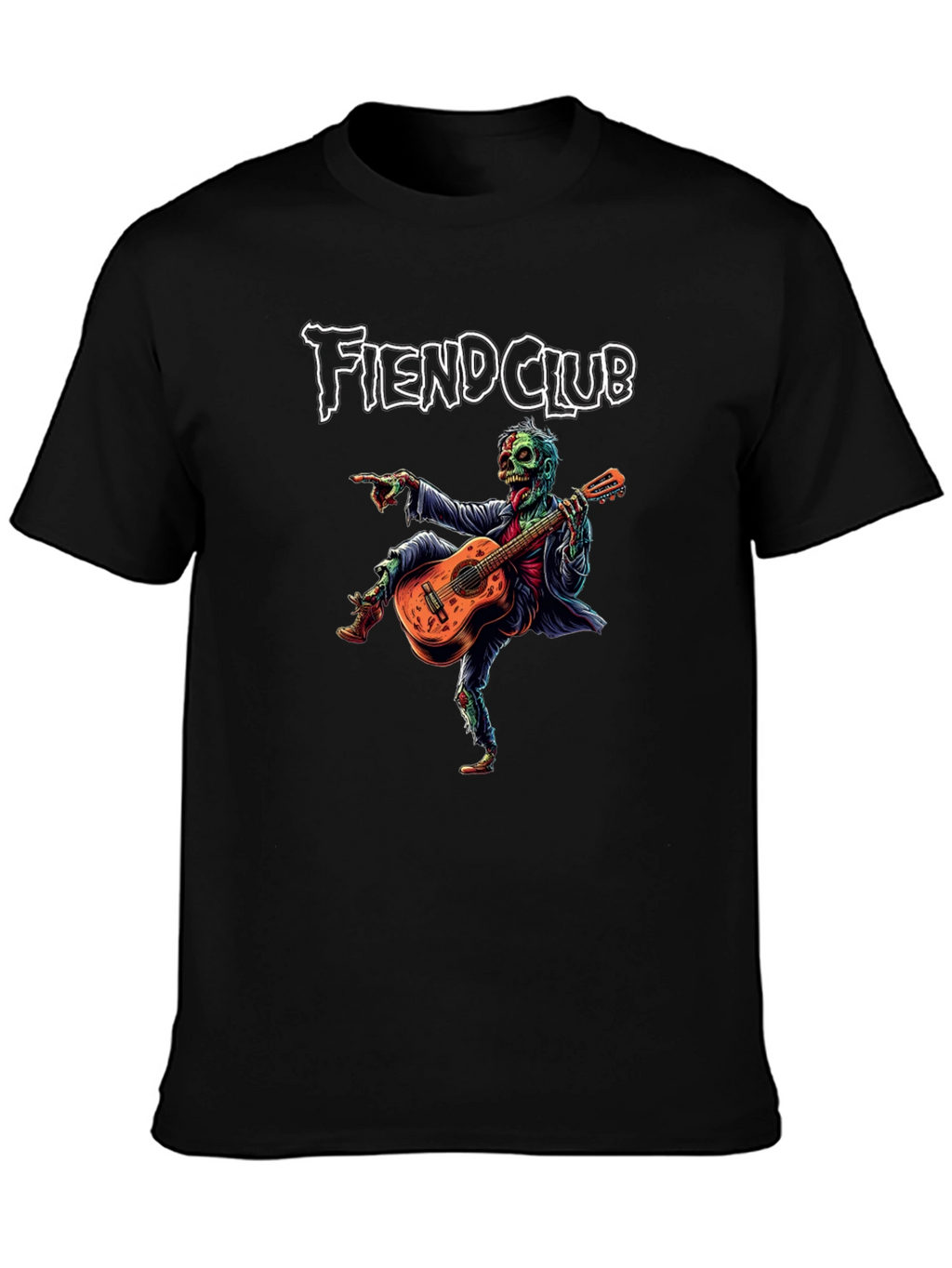 Fiend Club Zombie Guitar Player Graphic T-Shirt