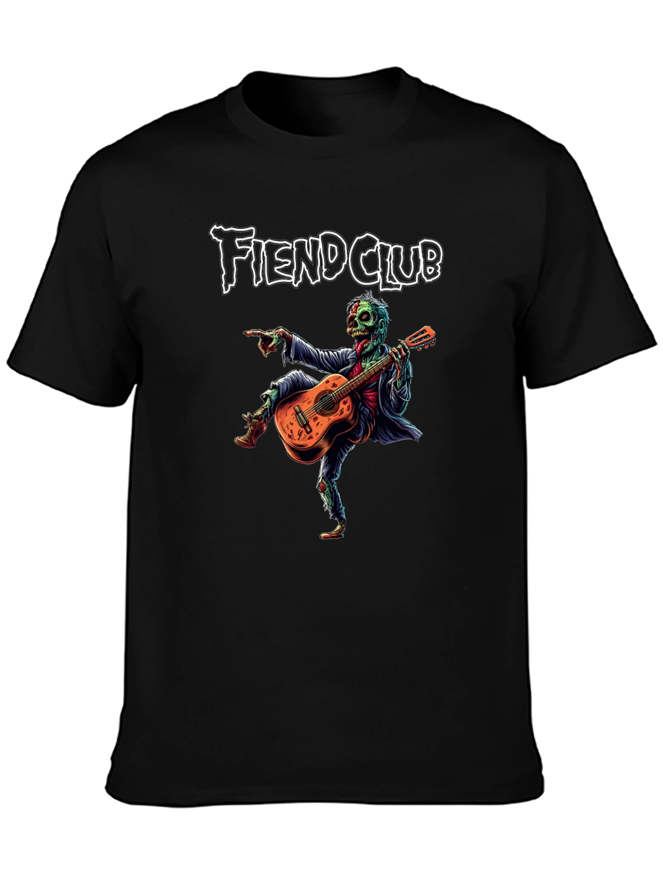 Fiend Club Zombie Guitar Player Graphic T-Shirt