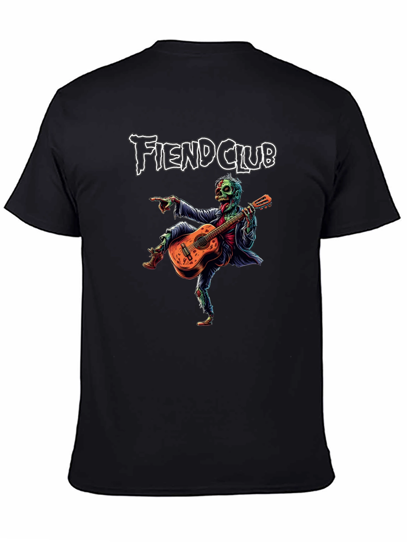 Fiend Club Zombie Guitar Player Graphic T-Shirt