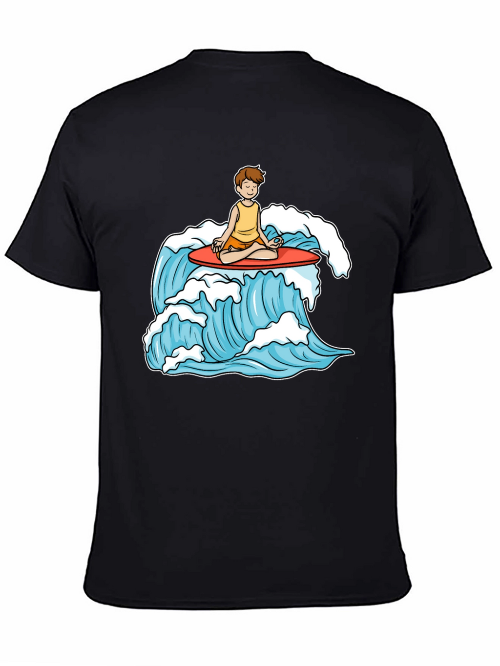 Zen Surfer T-Shirt - Meditating on Waves