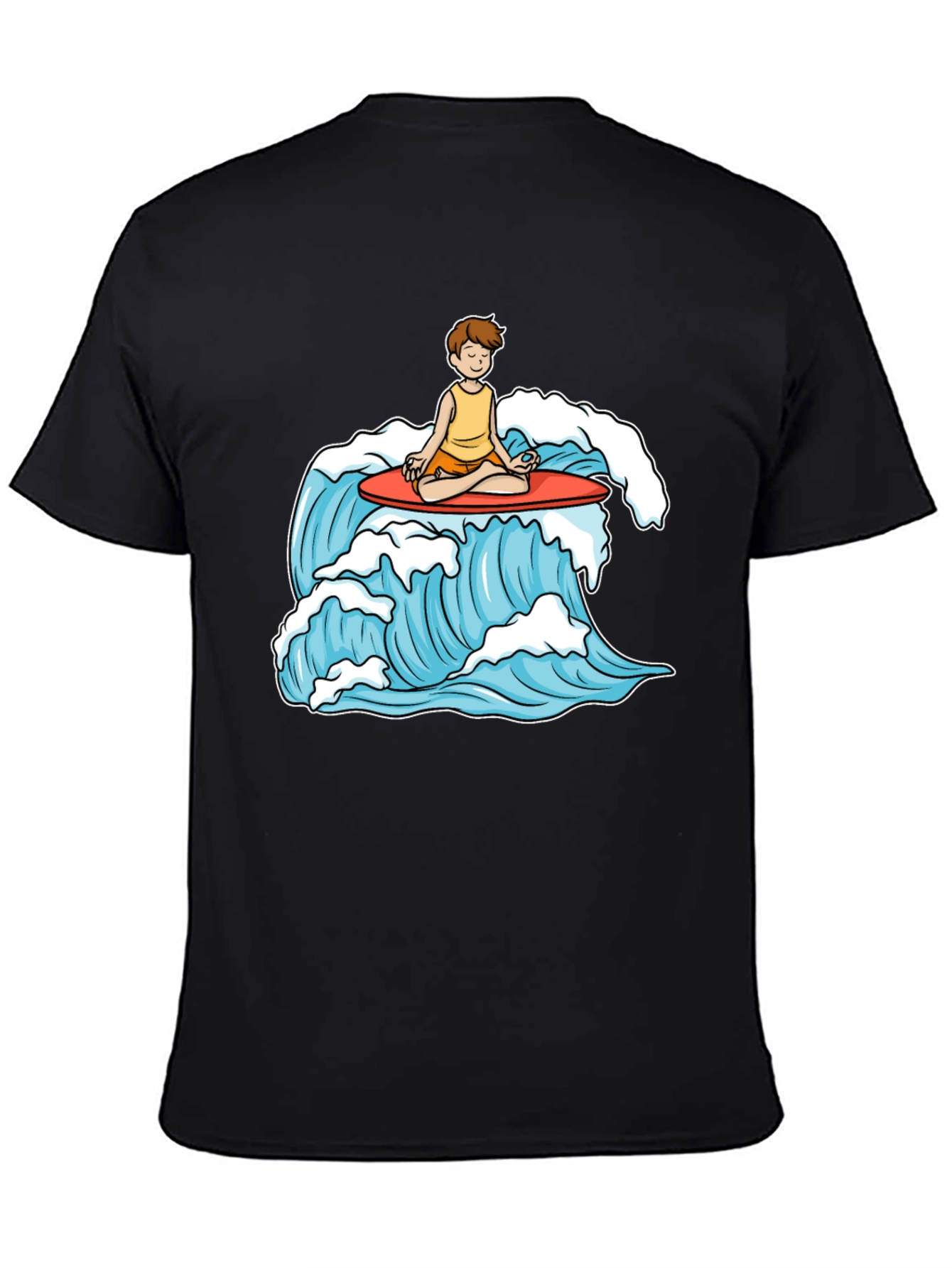 Zen Surfer T-Shirt - Meditating on Waves