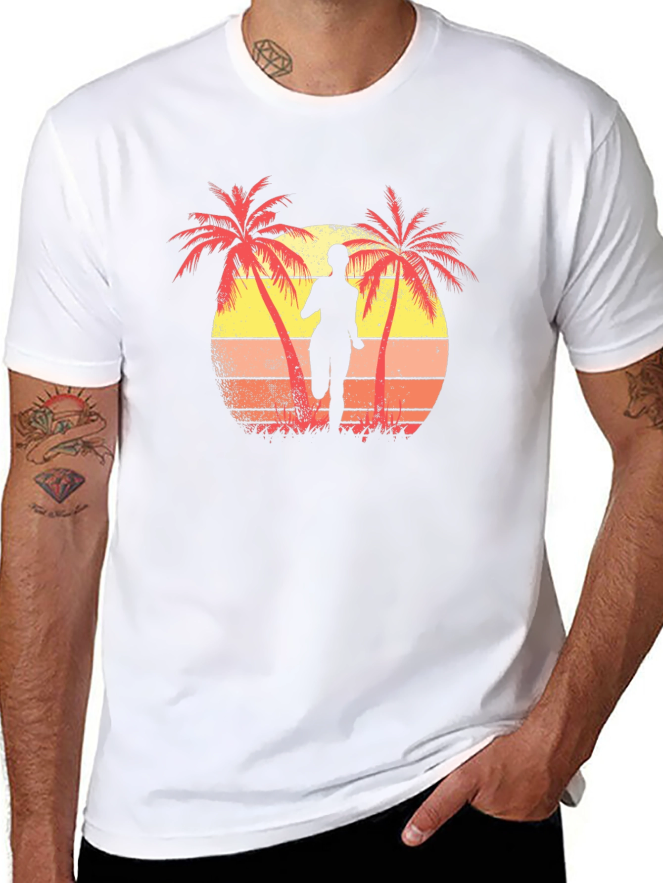 Retro Sunset Runner T-Shirt
