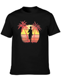 Retro Sunset Runner T-Shirt