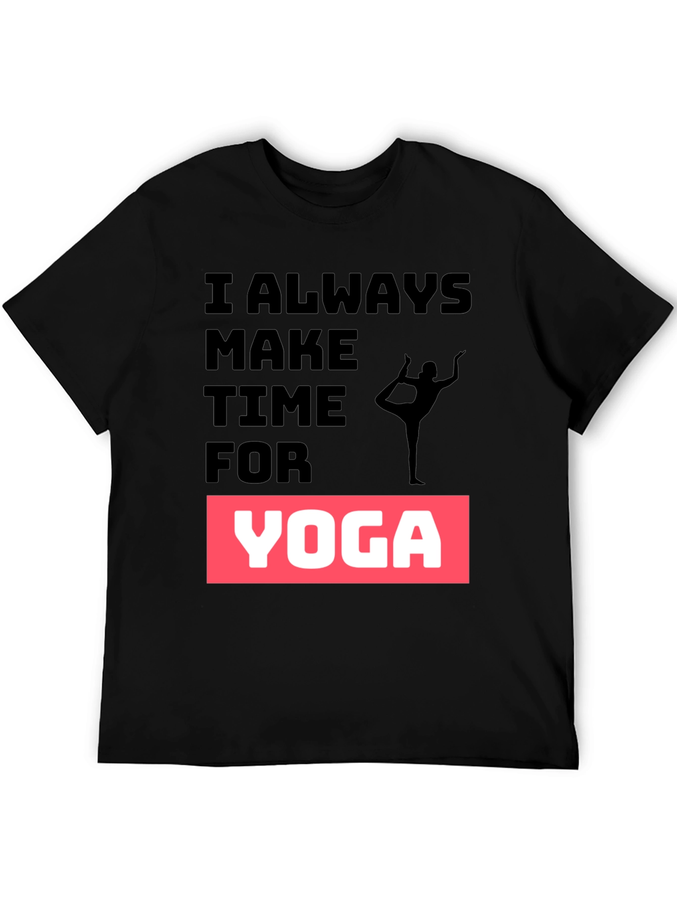Yoga Time Black Graphic Tee