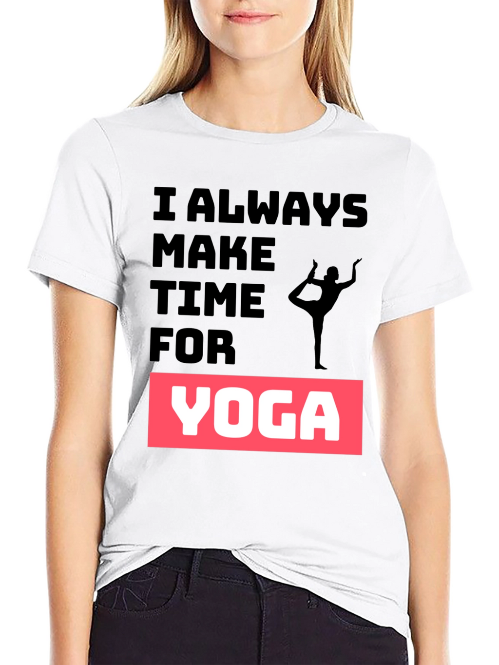 Yoga Time Black Graphic Tee