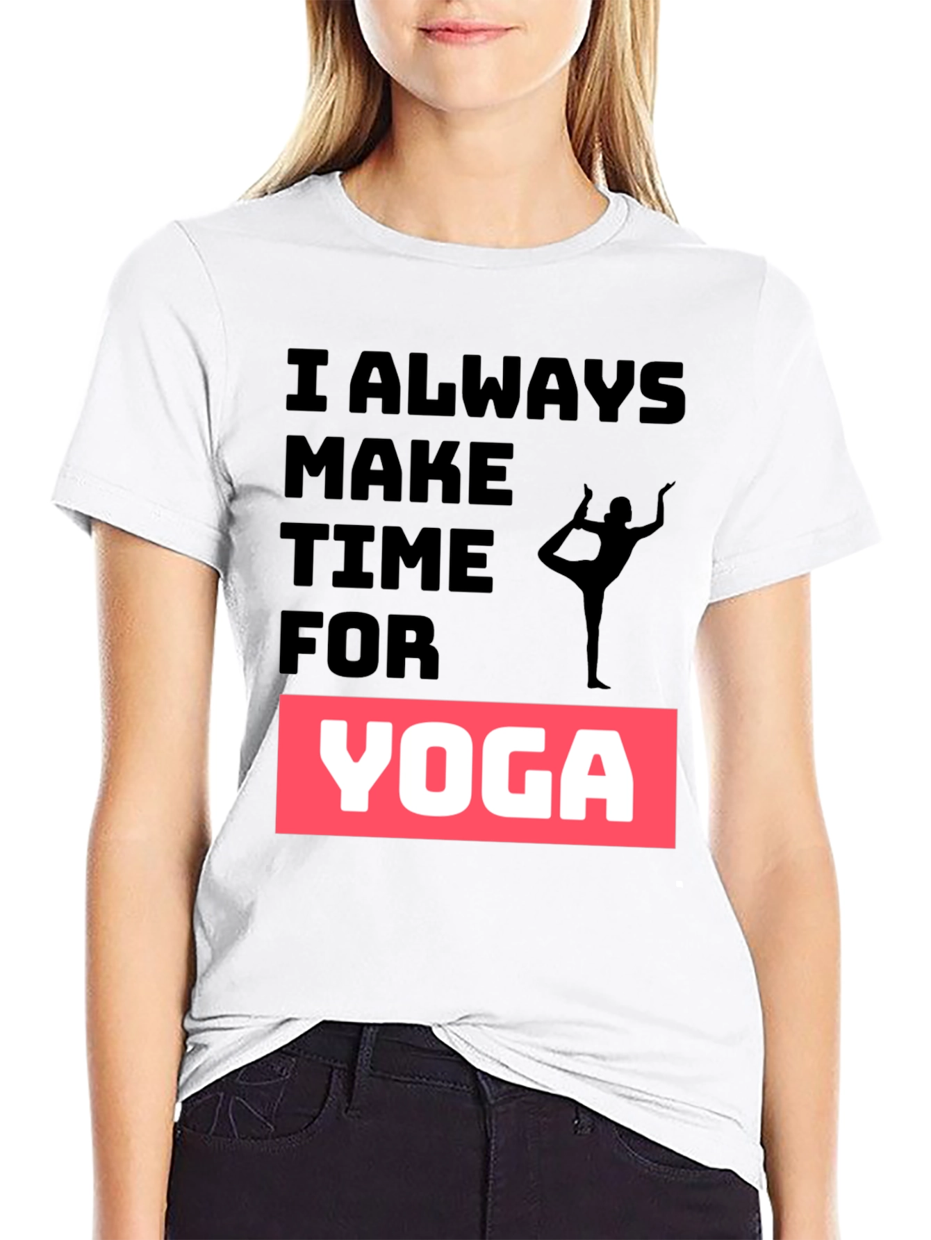Yoga Time Black Graphic Tee