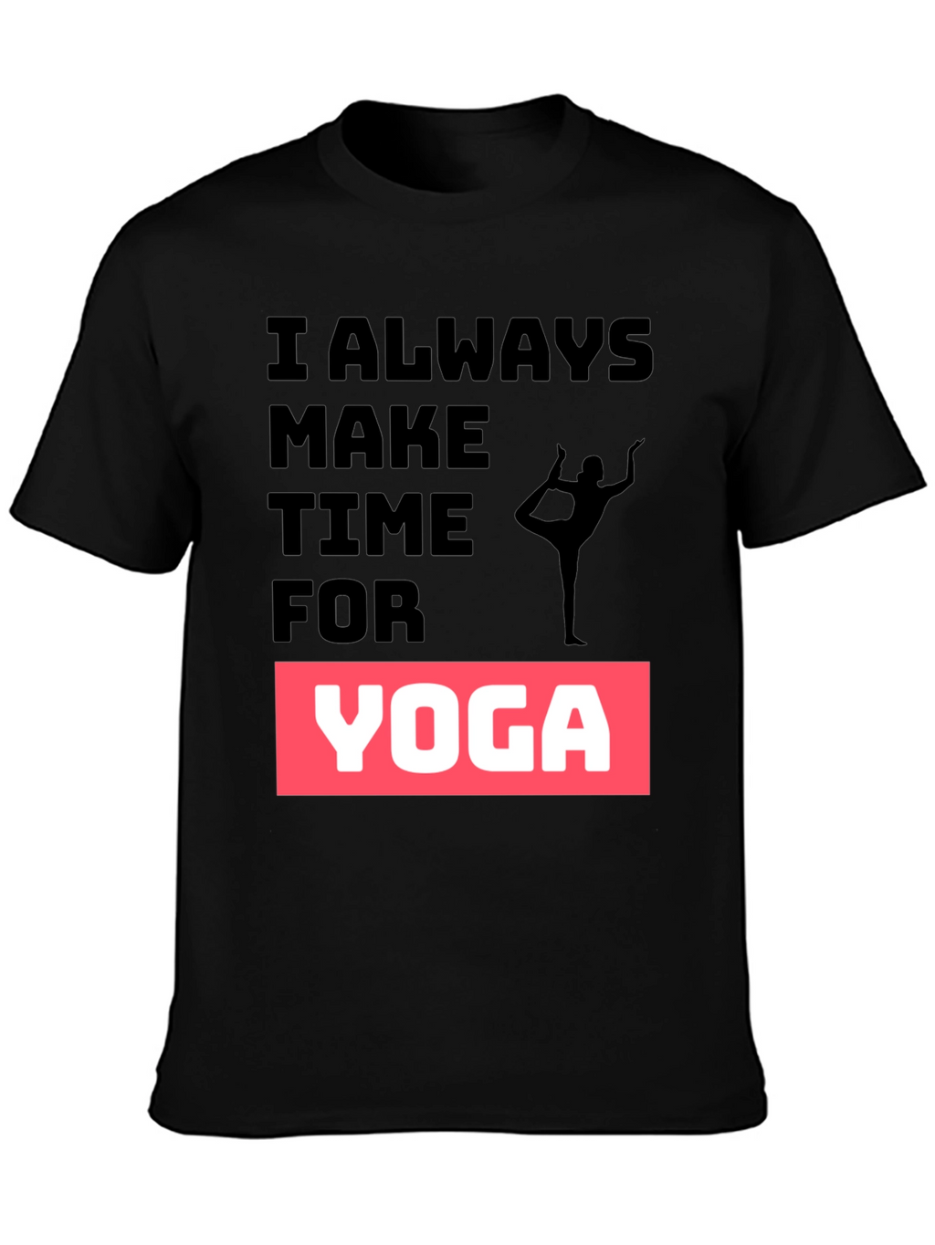 Yoga Time Black Graphic Tee