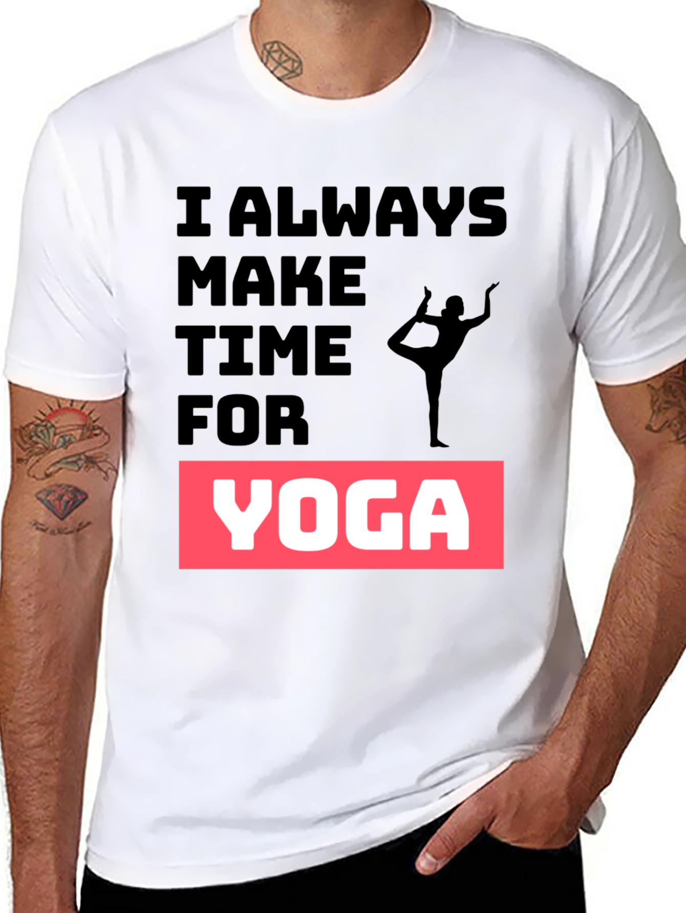 Yoga Time Black Graphic Tee