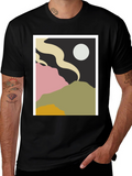 Abstract Landscape Graphic Tee - Modern Art Shirt