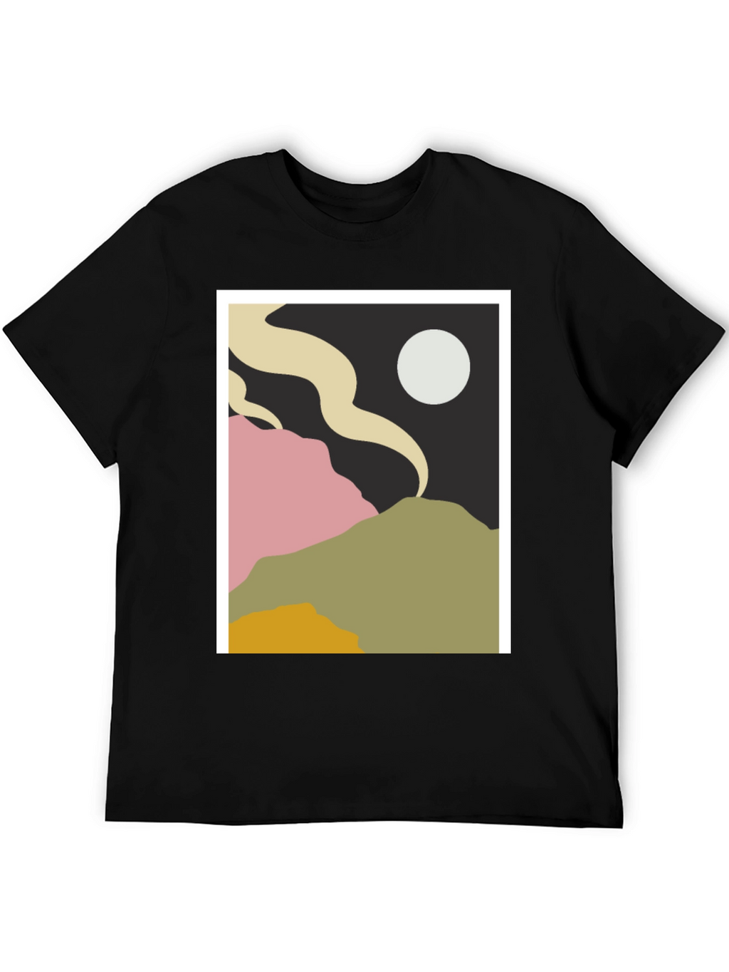 Abstract Landscape Graphic Tee - Modern Art Shirt