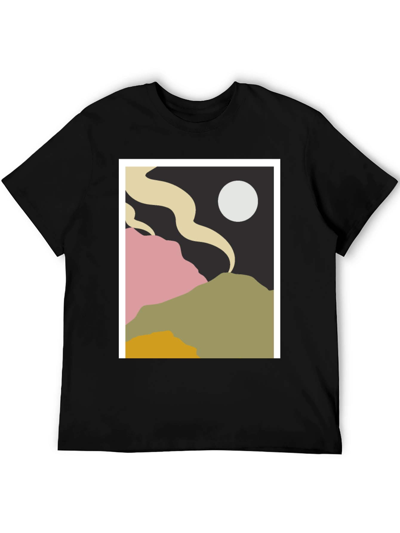 Abstract Landscape Graphic Tee - Modern Art Shirt