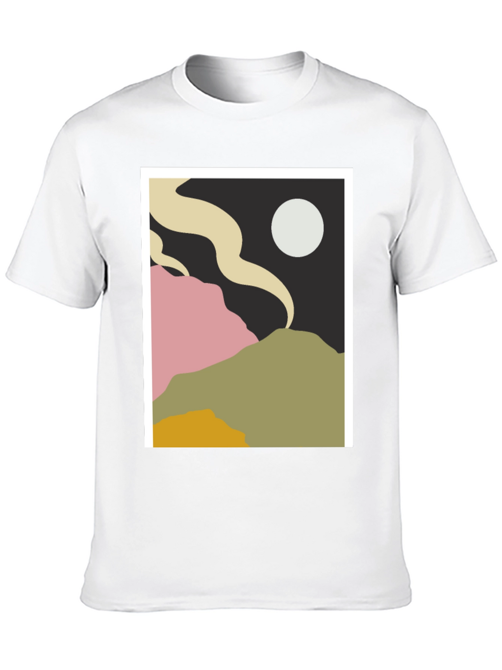 Abstract Landscape Graphic Tee - Modern Art Shirt