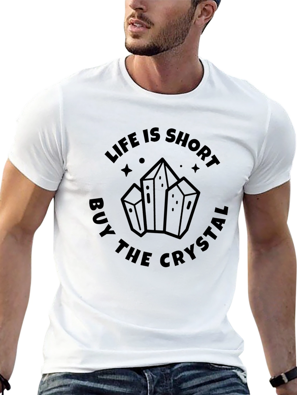 Life is Short Buy the Crystal Graphic Tee