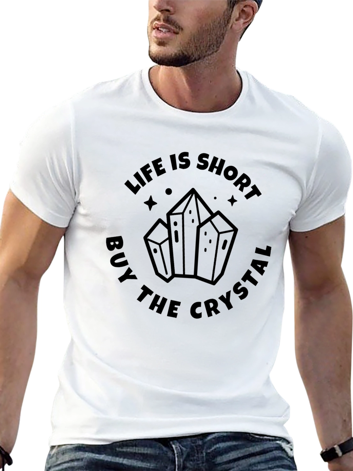 Life is Short Buy the Crystal Graphic Tee