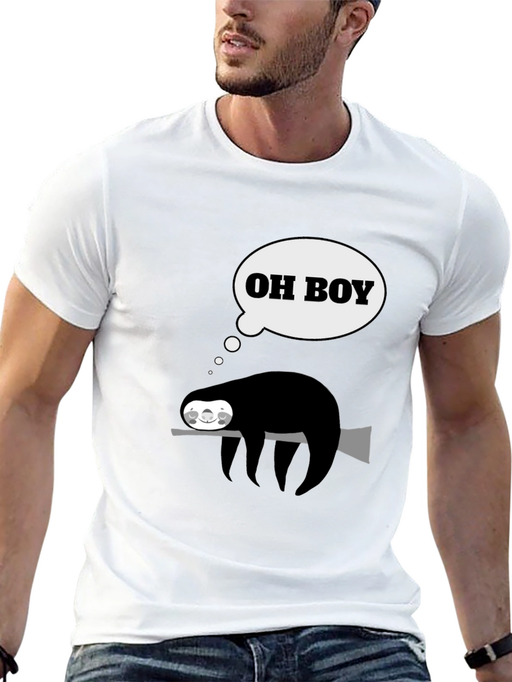 Funny Sloth Oh Boy T-Shirt
