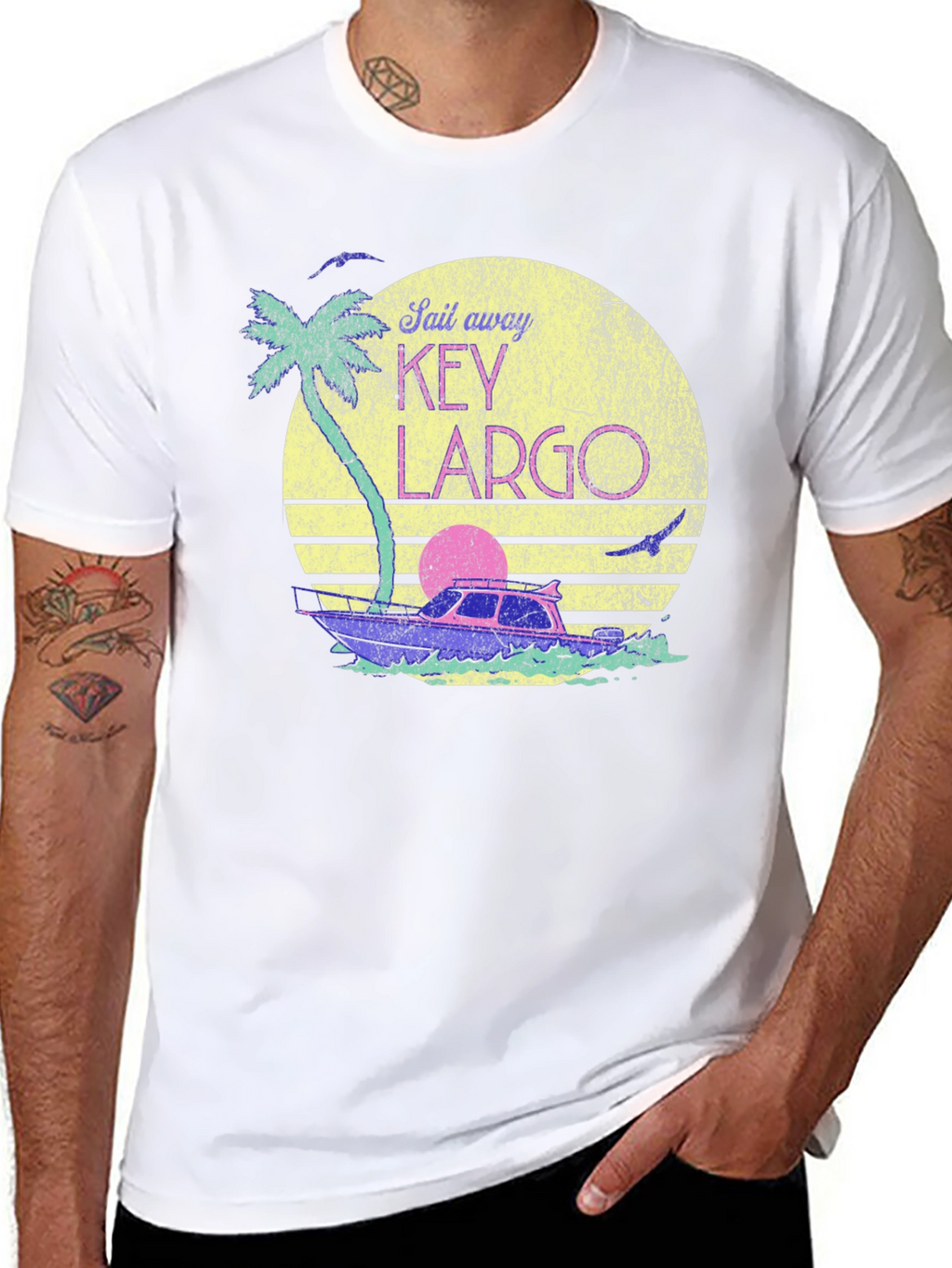Key Largo Sail Away T-Shirt - Retro Vibes