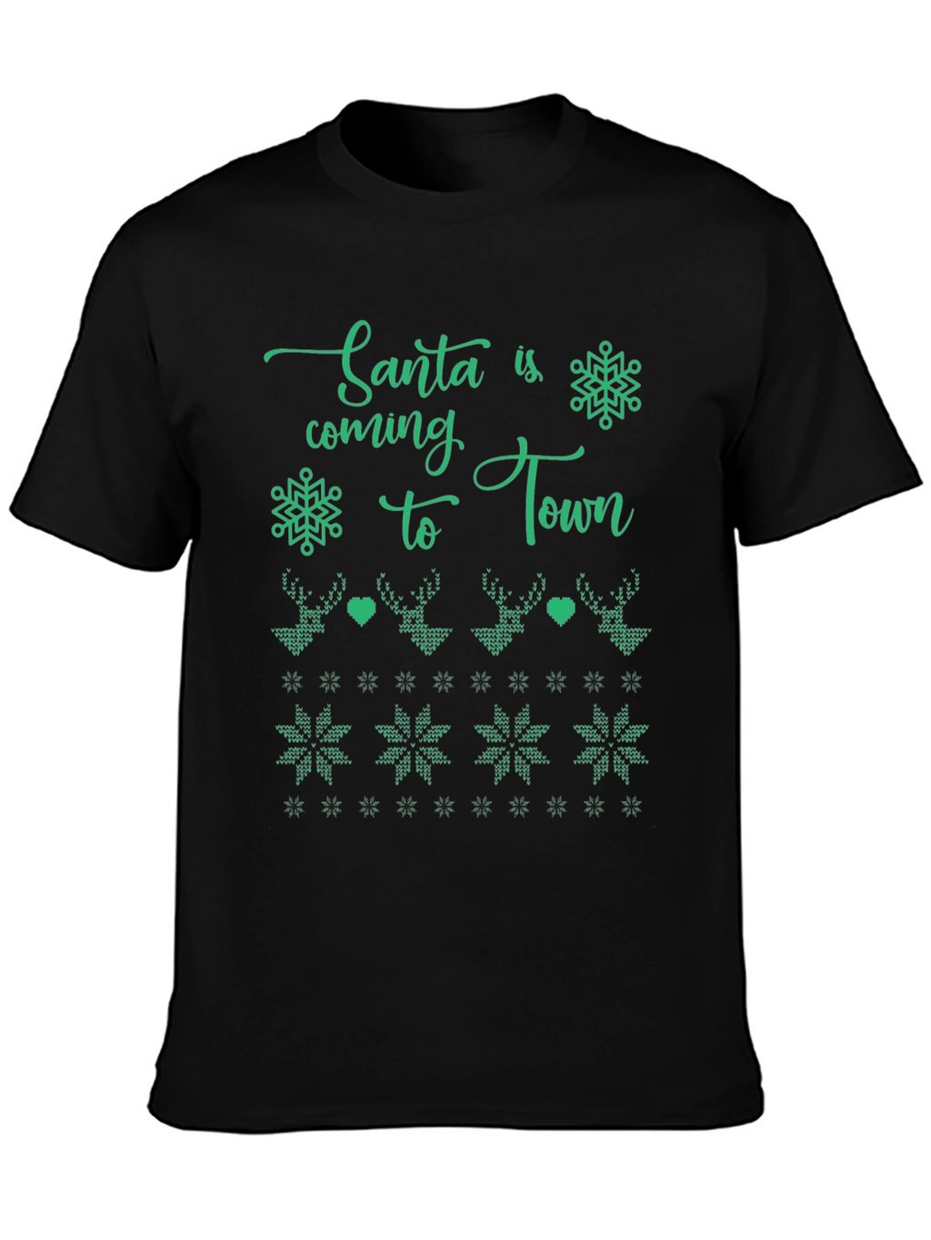 Santas Coming to Town Holiday Graphic Tee
