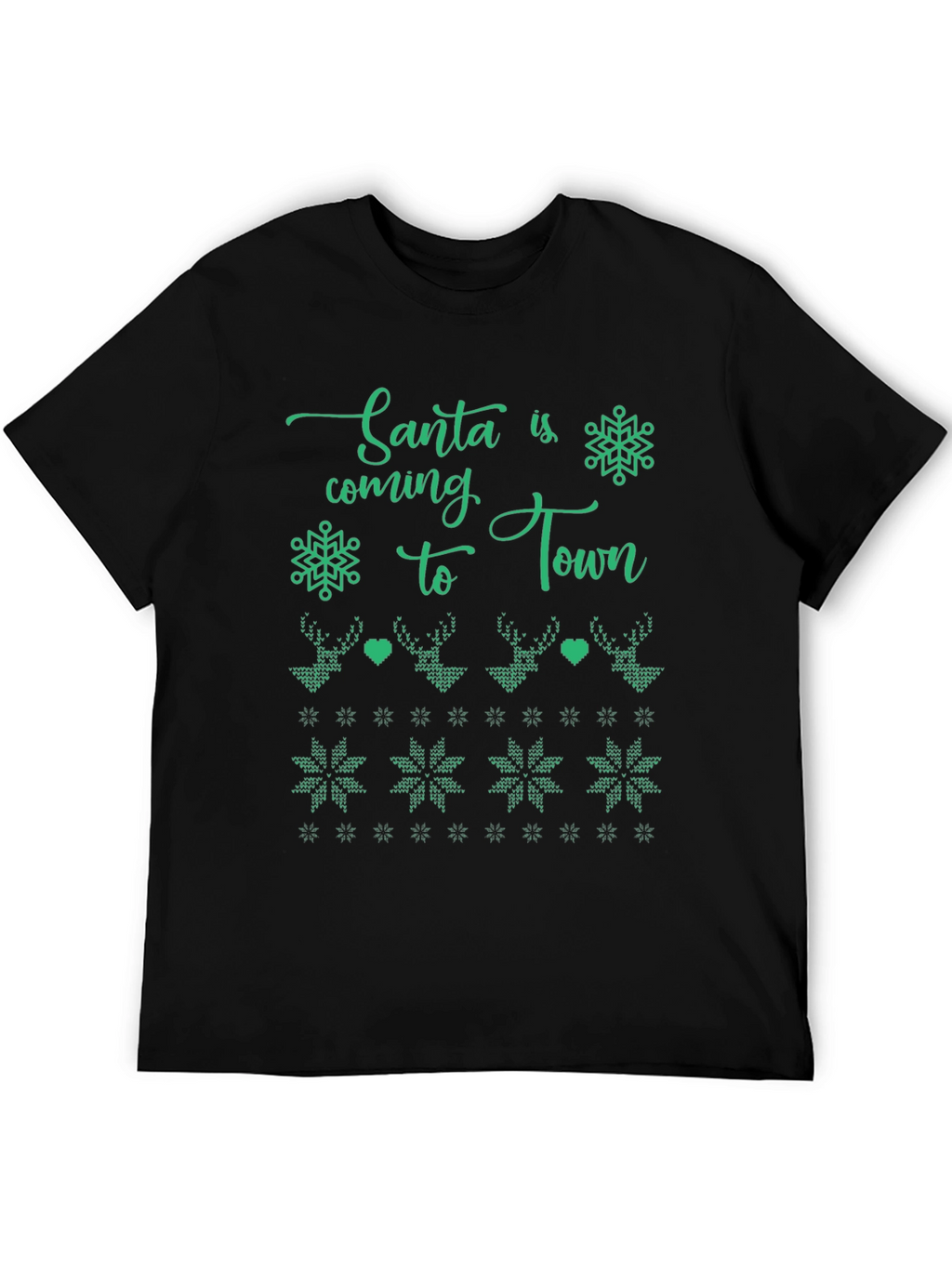Santas Coming to Town Holiday Graphic Tee