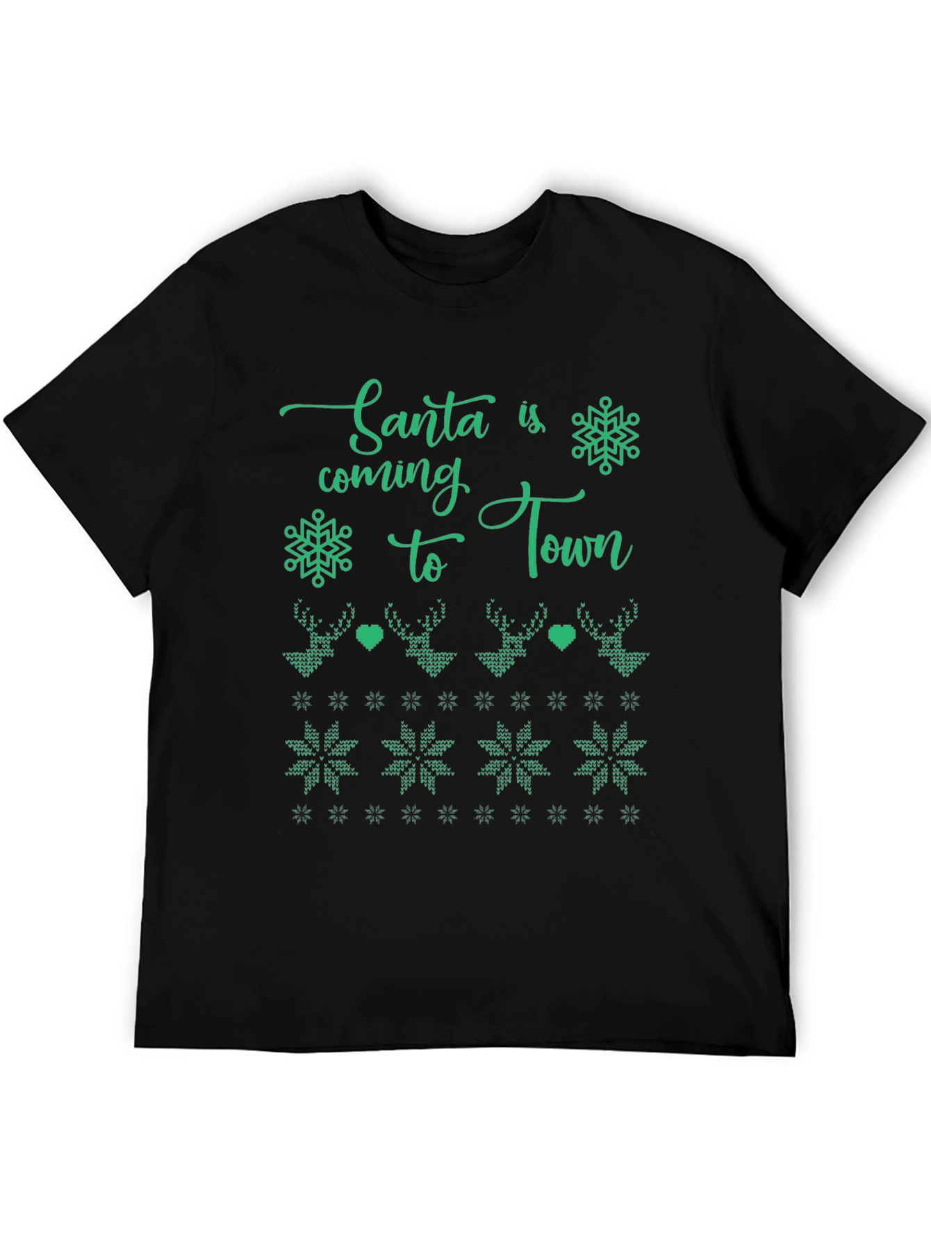 Santas Coming to Town Holiday Graphic Tee
