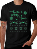 Santas Coming to Town Holiday Graphic Tee