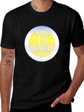 Black T-Shirt with Letter Logo
