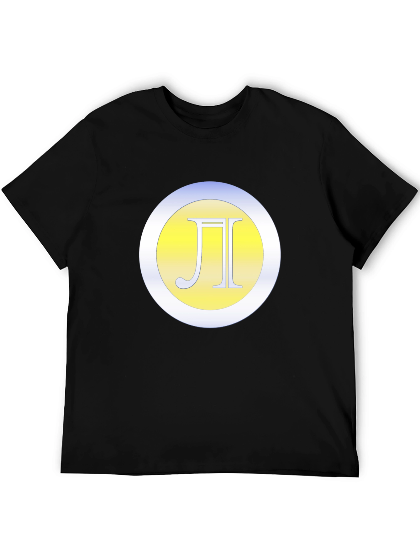 Black T-Shirt with Letter Logo