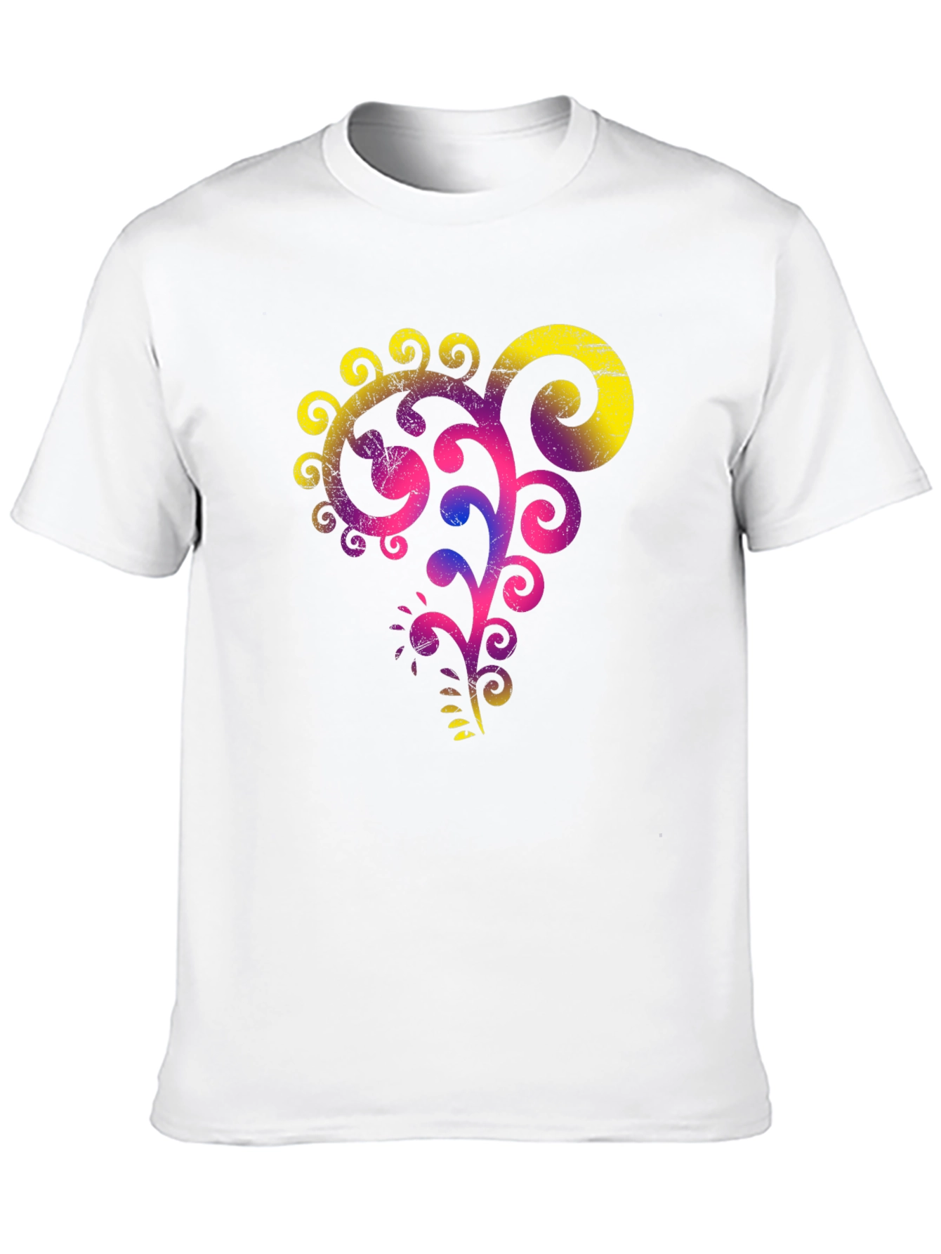 Stylish Black Tee with Vibrant Floral Graphic