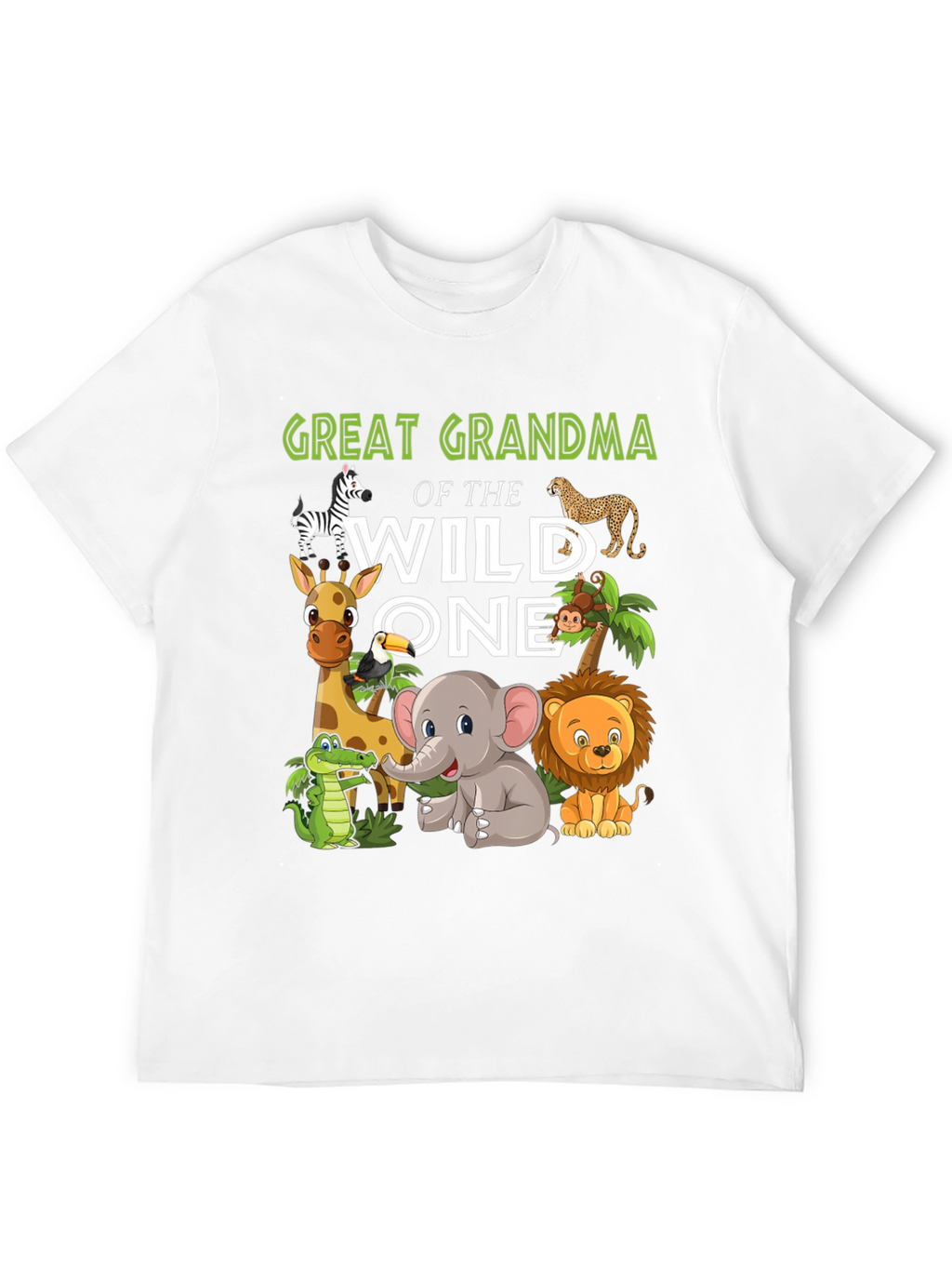 Great Grandma of the Wild One Zoo Animal T-Shirt