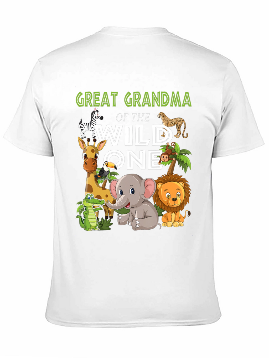 Great Grandma of the Wild One Zoo Animal T-Shirt