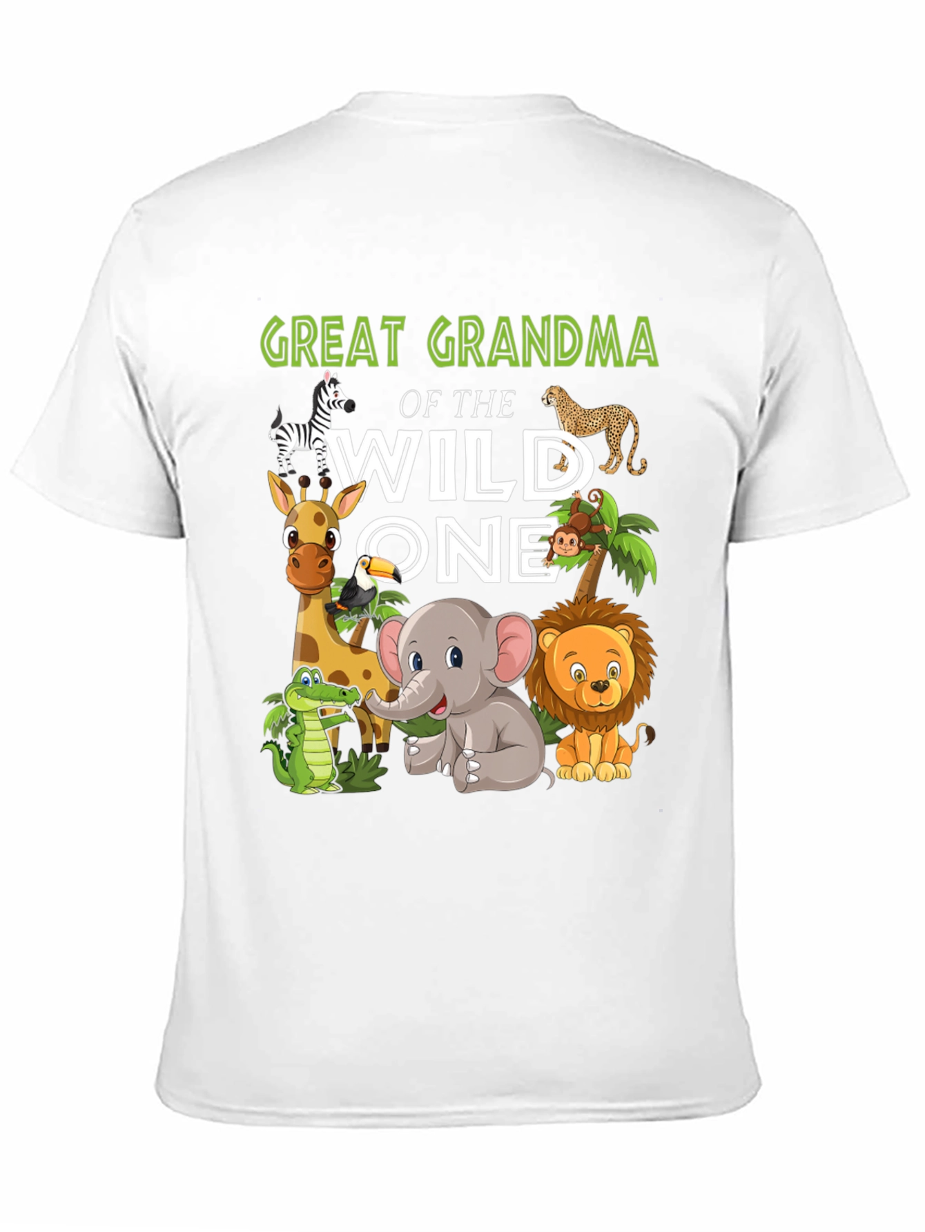 Great Grandma of the Wild One Zoo Animal T-Shirt