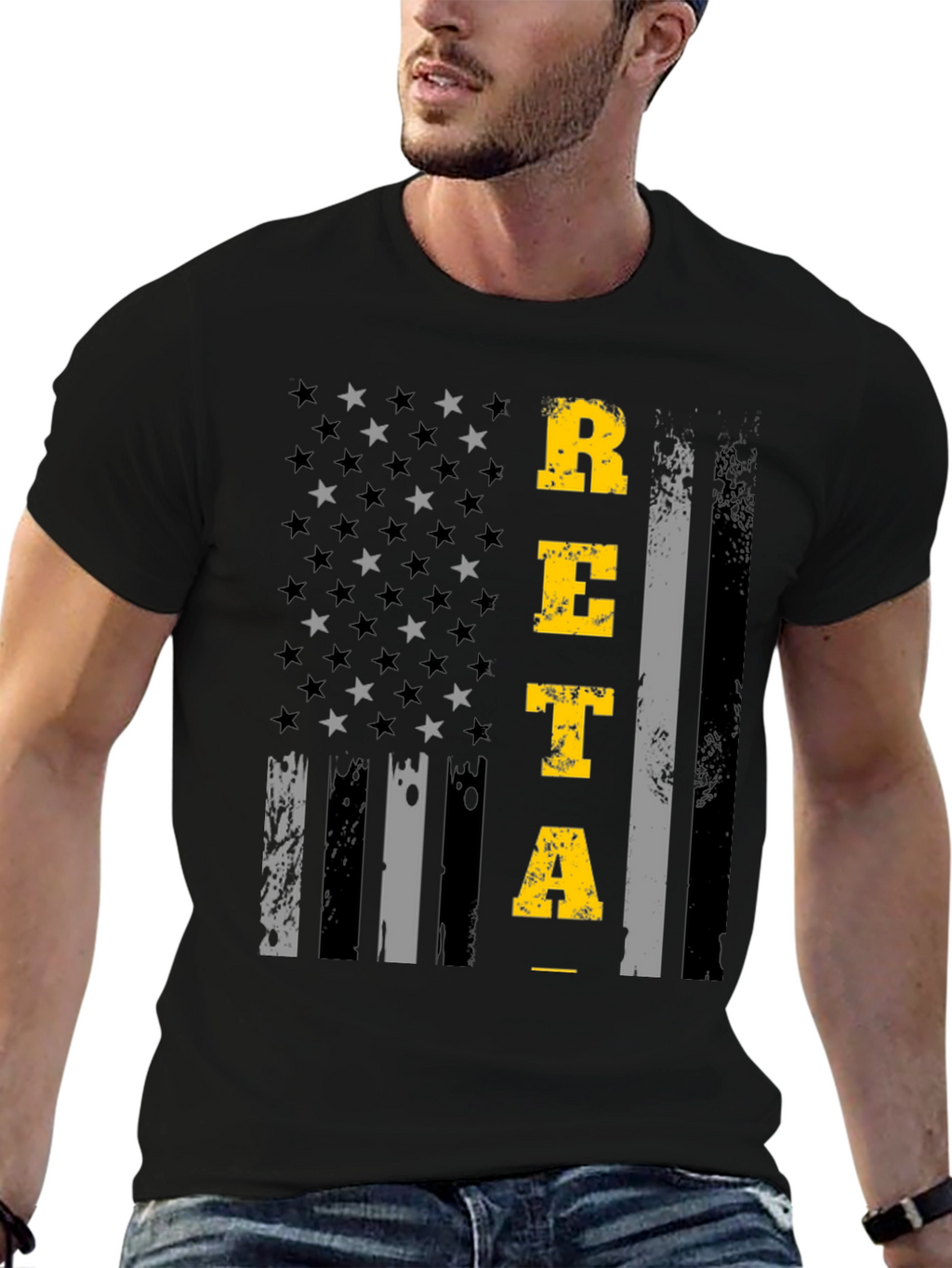 RETA T-Shirt Black American Flag