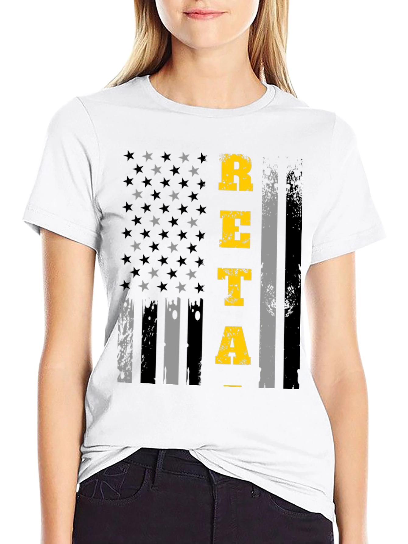 RETA T-Shirt Black American Flag