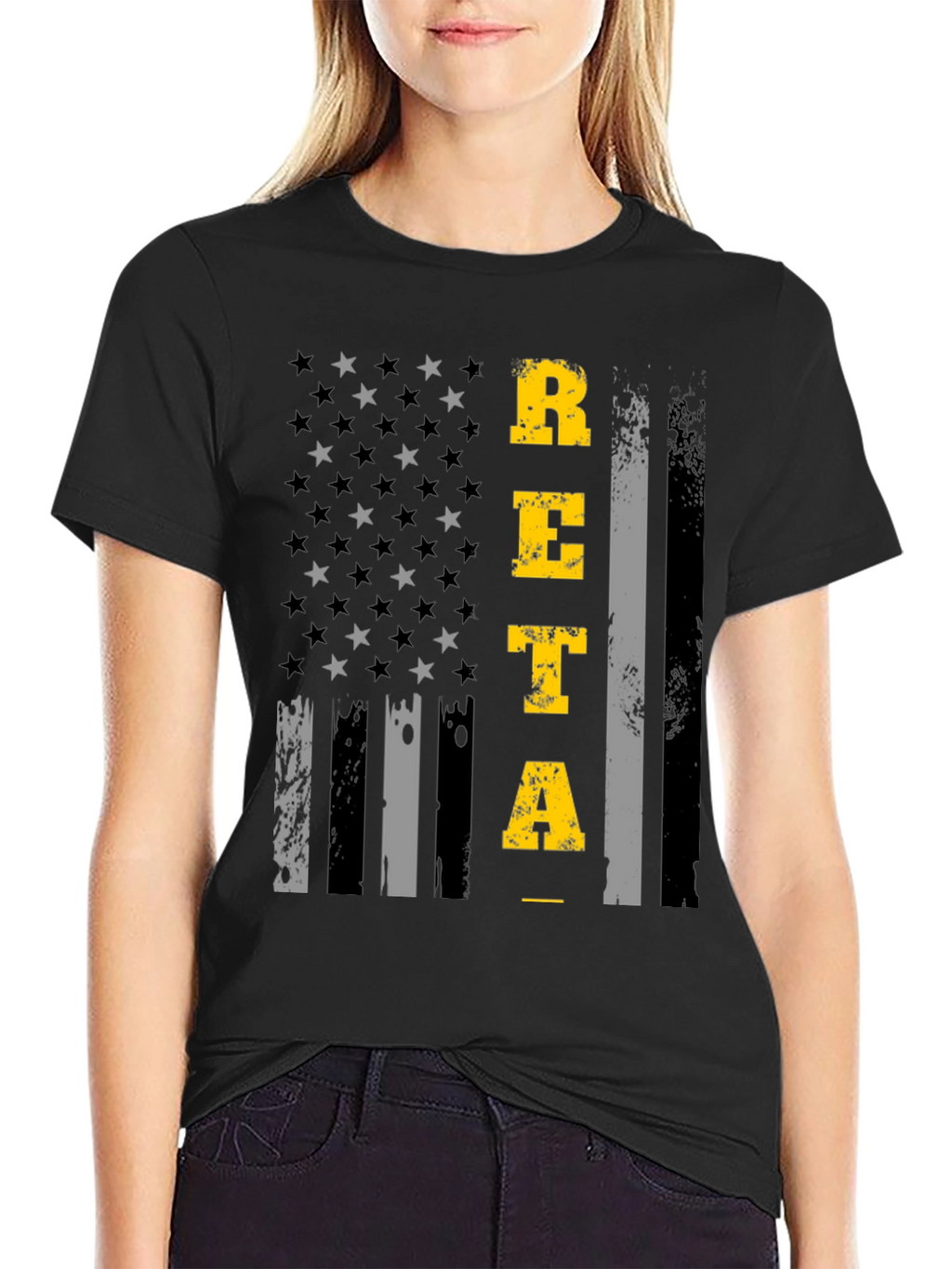 RETA T-Shirt Black American Flag