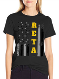 RETA T-Shirt Black American Flag