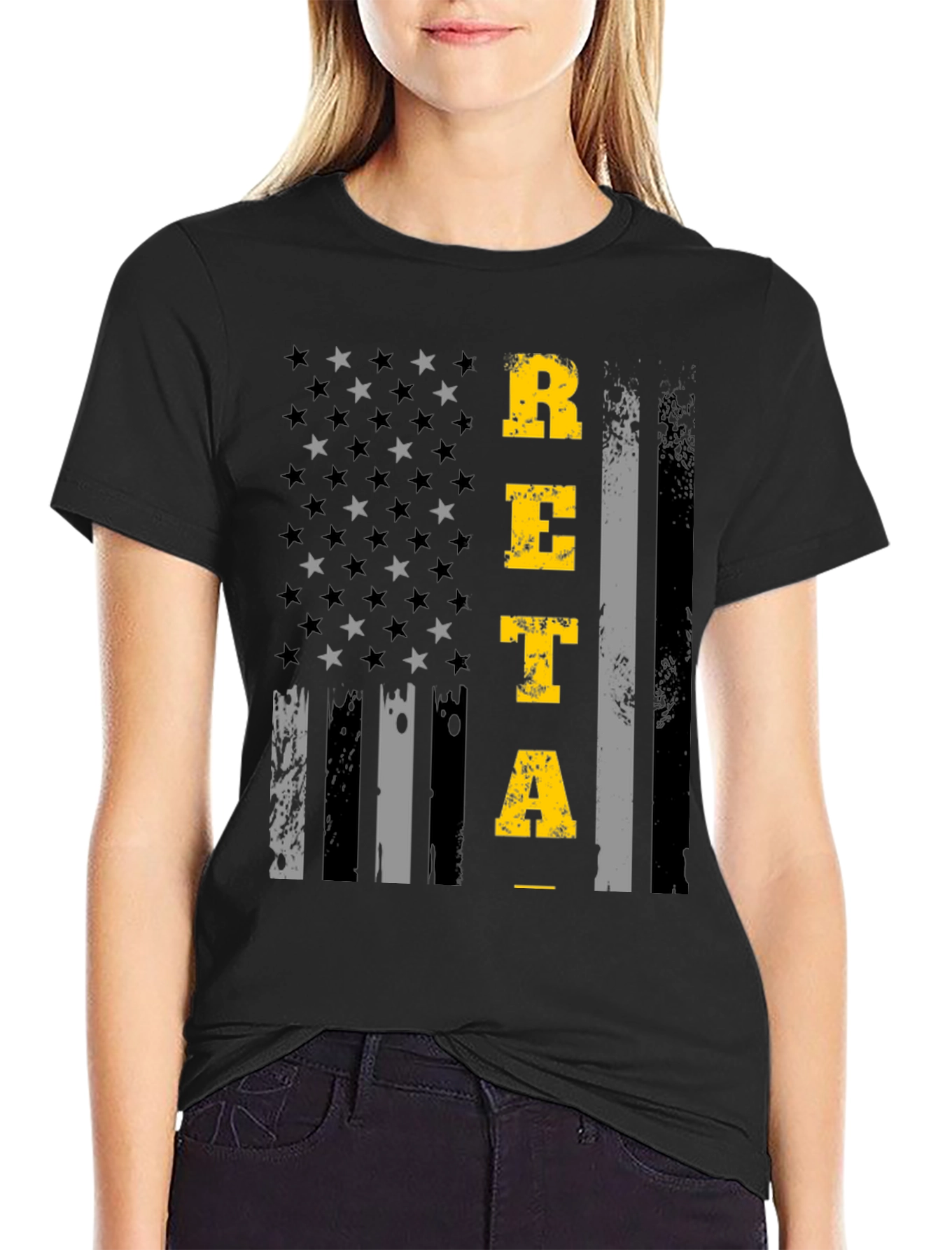 RETA T-Shirt Black American Flag