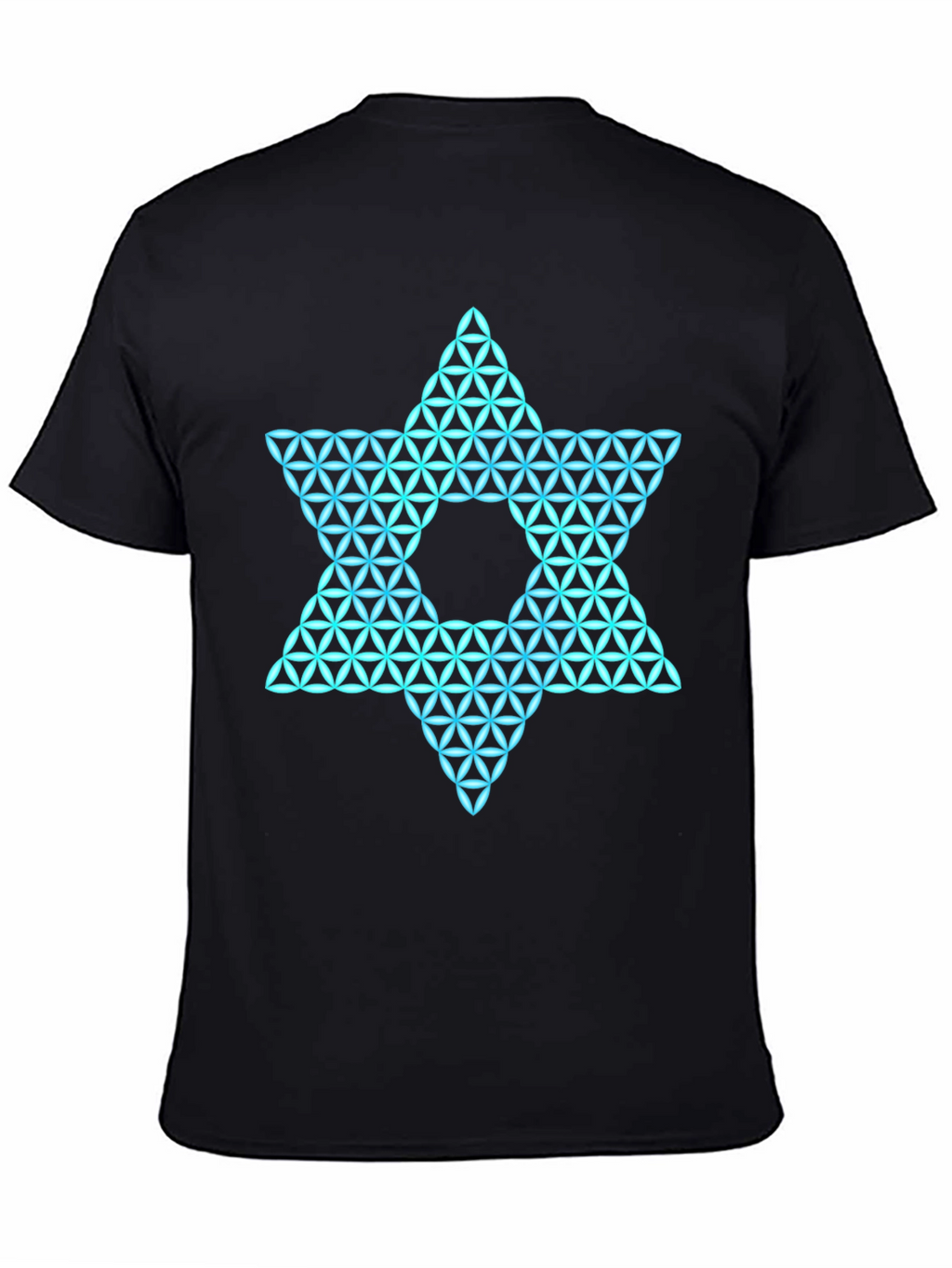 Geometric Star Graphic Tee - Mens Black T-Shirt