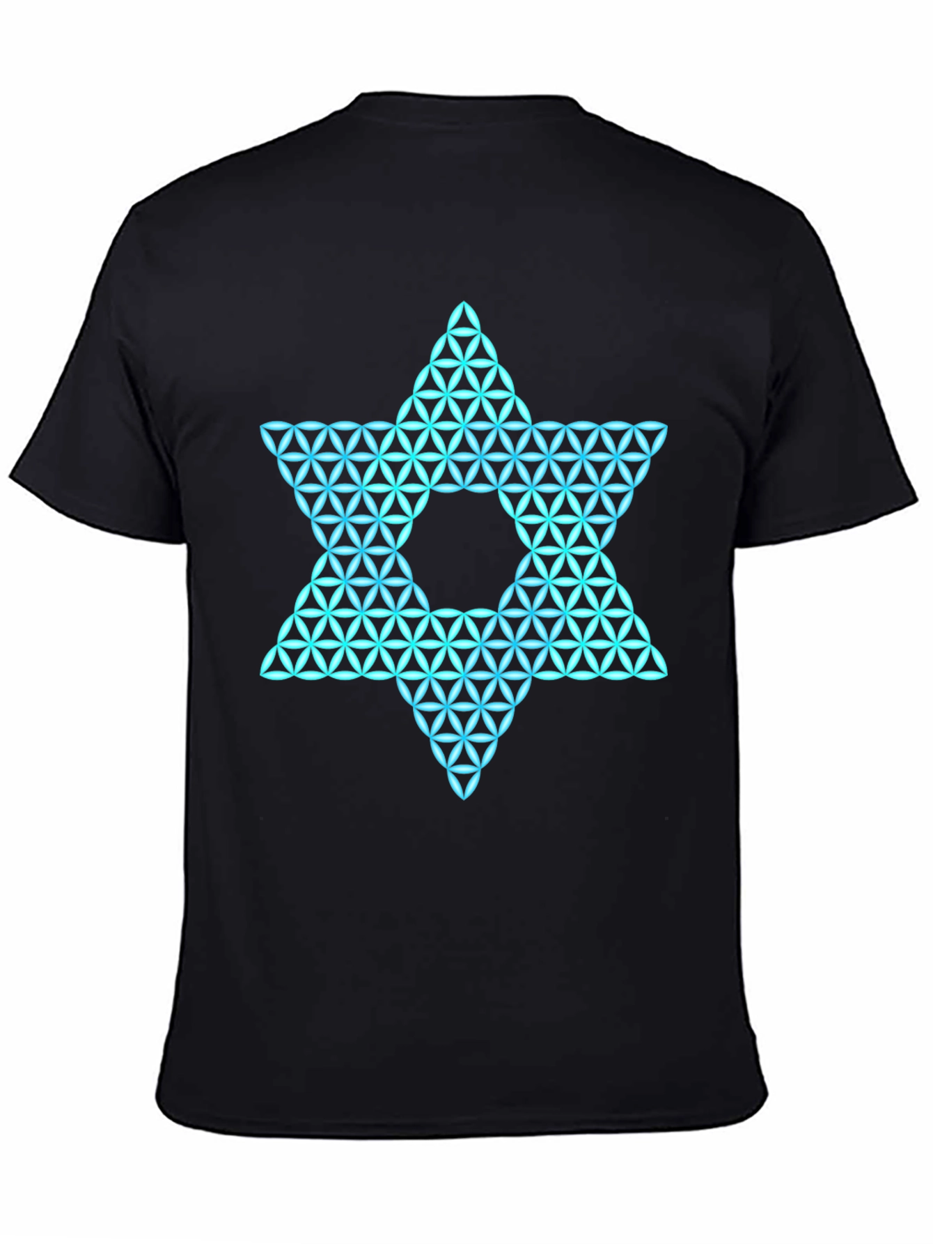 Geometric Star Graphic Tee - Mens Black T-Shirt
