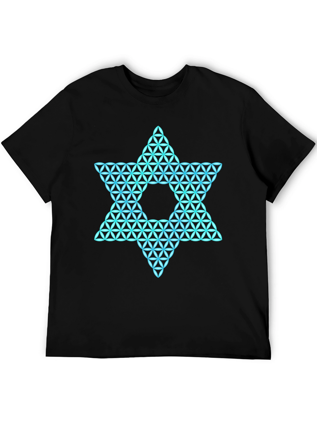 Geometric Star Graphic Tee - Mens Black T-Shirt