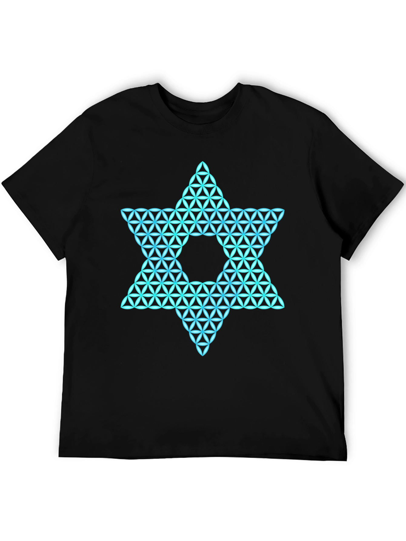 Geometric Star Graphic Tee - Mens Black T-Shirt