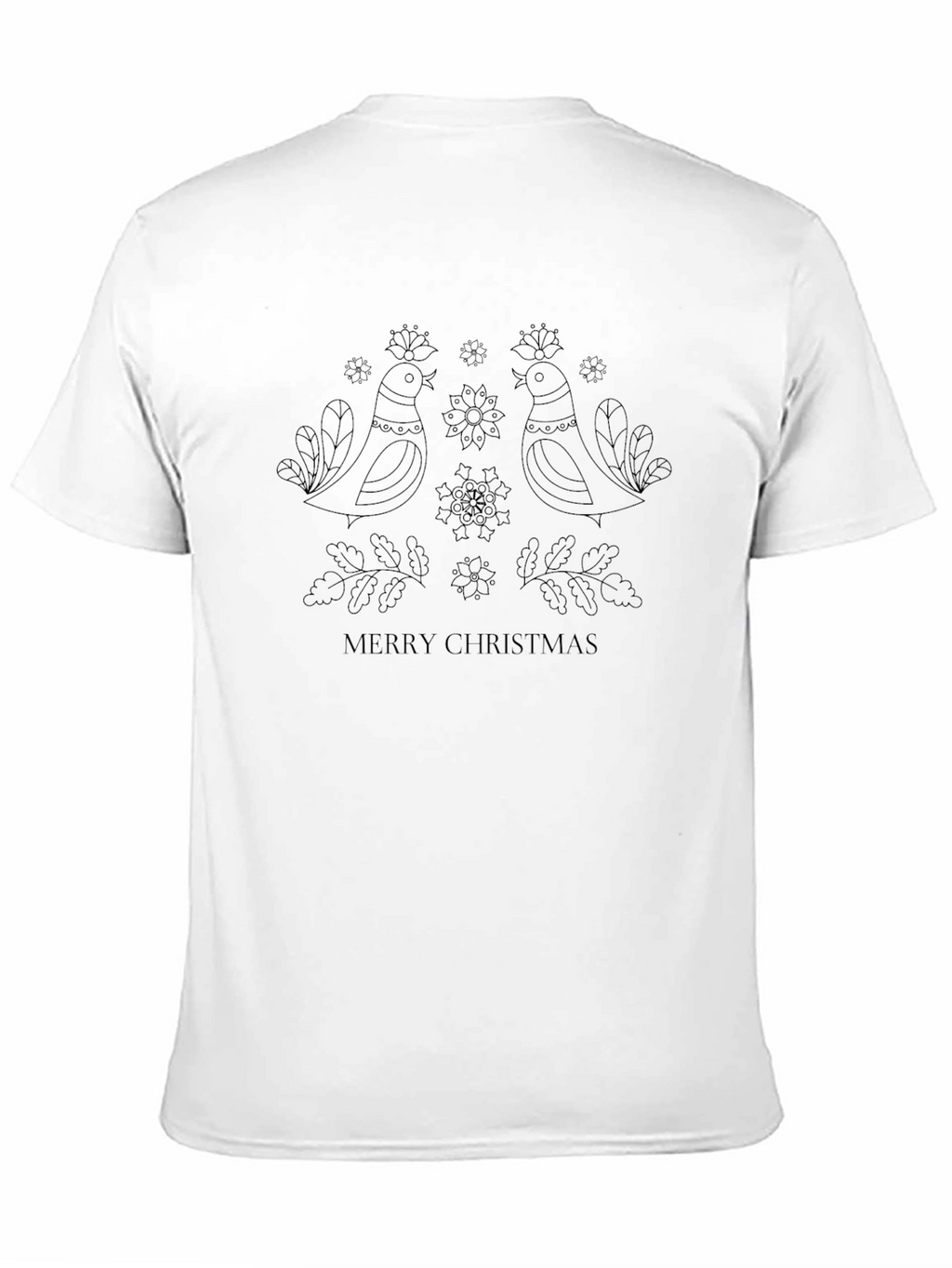 Merry Christmas Bird Graphic T-Shirt
