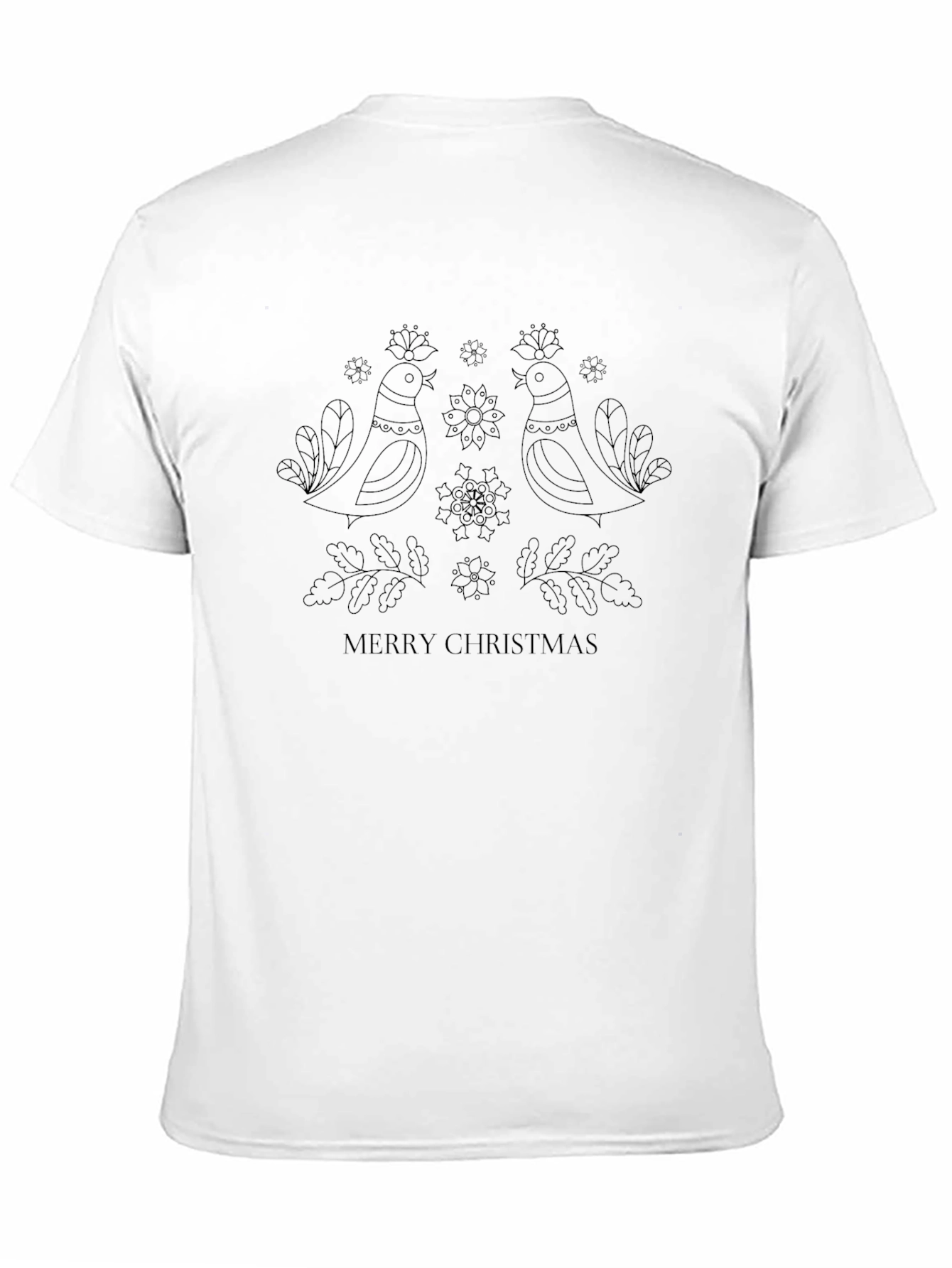 Merry Christmas Bird Graphic T-Shirt