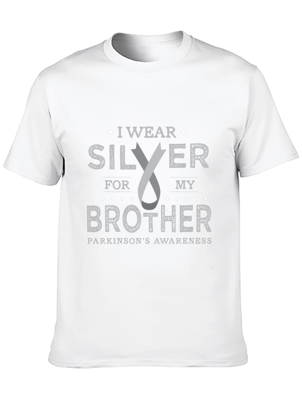 Parkinsons Awareness I Wear Silver T-Shirt