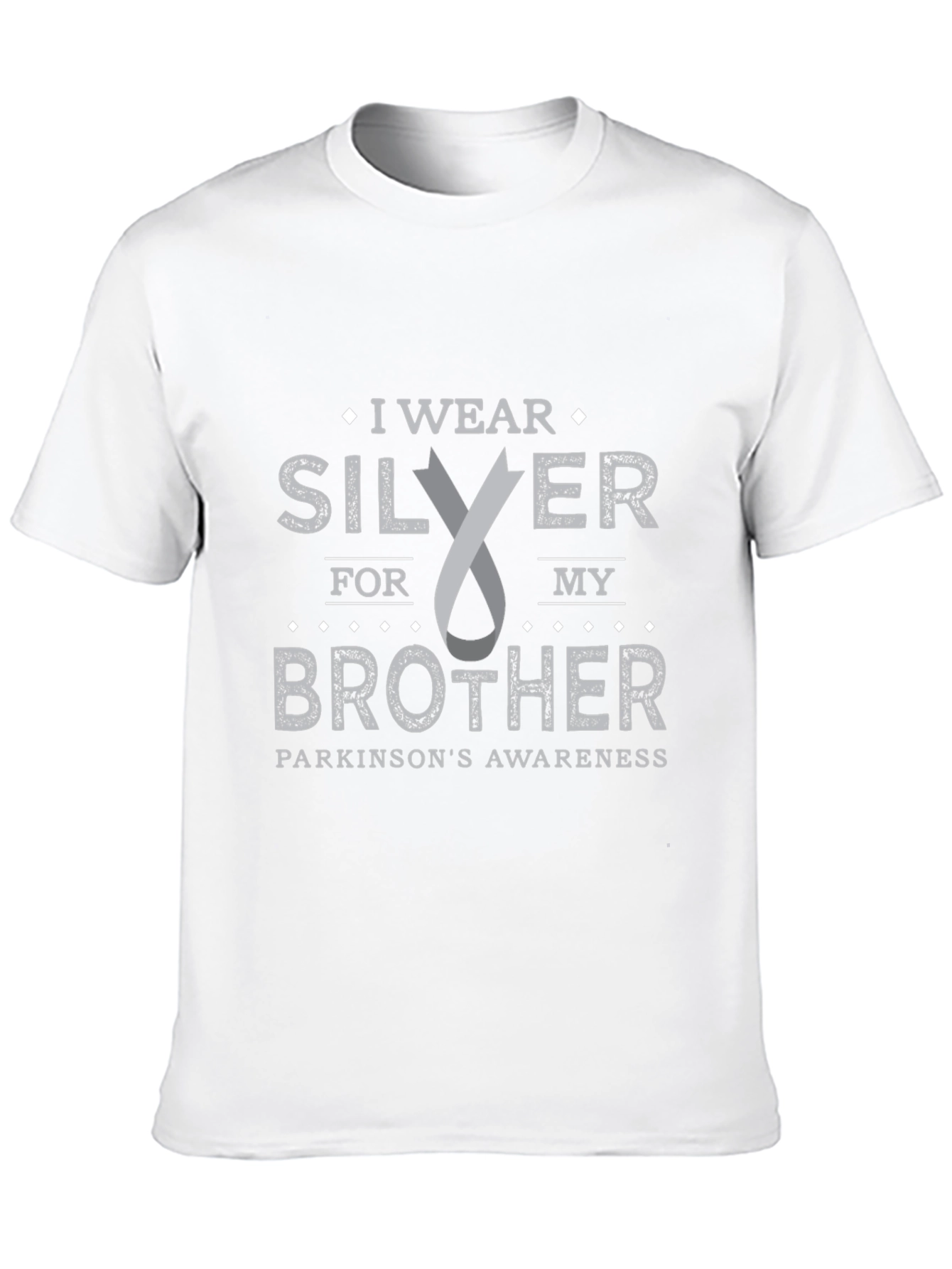 Parkinsons Awareness I Wear Silver T-Shirt